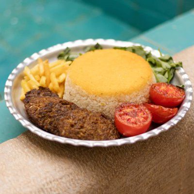چلو کباب تابه ای